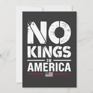 Invitación No Reyes en América Bandera Patriótica Americana