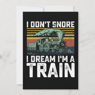 Invitación No ronco sueño que soy un tren Vintage Retro