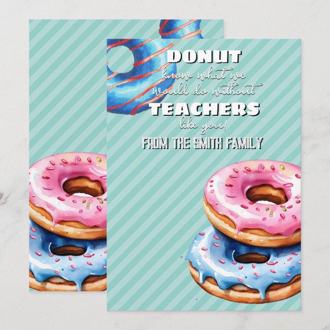 Invitación no sabe qué hacer regalo CARD HOLDER profesor (Anverso / Reverso)