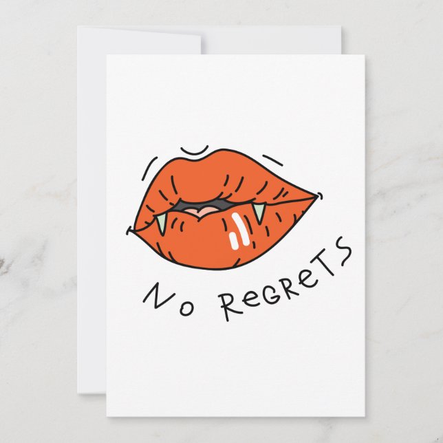Invitación No se arrepiente San Valentín de los labios rojos (Anverso)