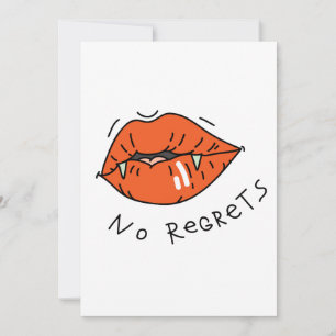 Invitación No se arrepiente San Valentín de los labios rojos