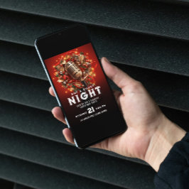 Invitación No silenciosos Navidades de karaoke nocturno Fiest