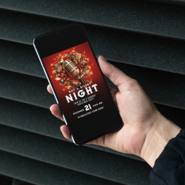 Invitación No silenciosos Navidades de karaoke nocturno Fiest (Subido por el creador)