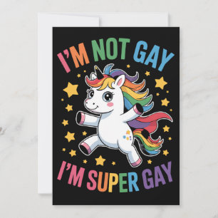 Invitación No soy gay, soy aliado del orgullo LGBTQ de Super 