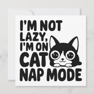 Invitación No soy perezoso, estoy en modo Cat Nap
