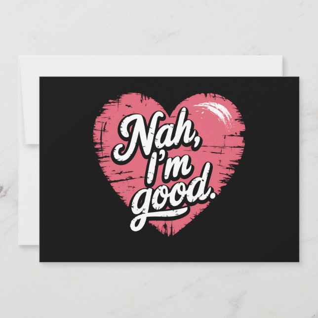 Invitación No, soy un buen chico anti San Valentín (Anverso)