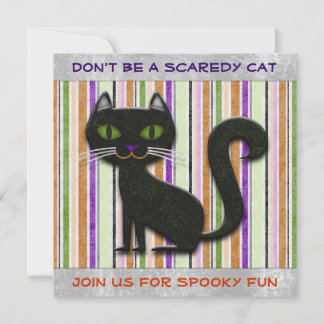 Invitación No te asustes diseño decorativo de gatos de Hallow