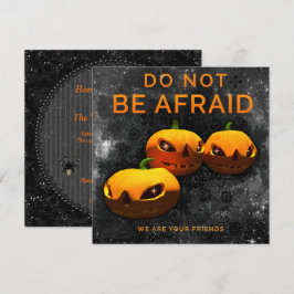 Invitación "No Tengas Miedo" Calabazas Fiesta de Halloween