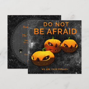 Invitación "No Tengas Miedo" Calabazas Fiesta de Halloween