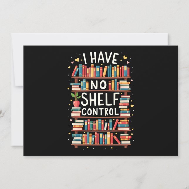 Invitación No tengo una biblioteca divertida de control de pl (Anverso)