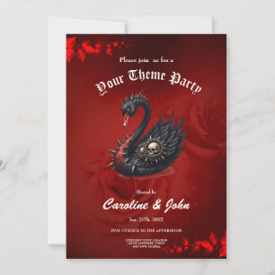 Invitación No tu cisne promedio – Pinchos, calaveras y descar