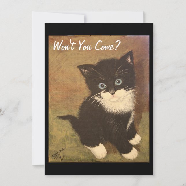 Invitación ¿No vendrás? (Anverso)