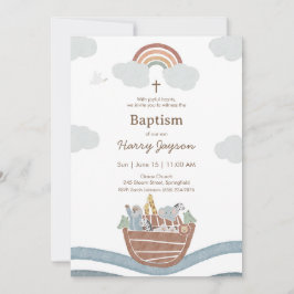 Invitación Noah’s Ark Baptism