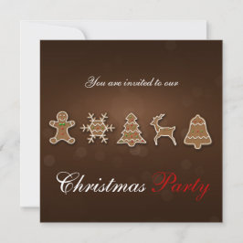 Invitación Nobles Navidades Gingerbread Cookies