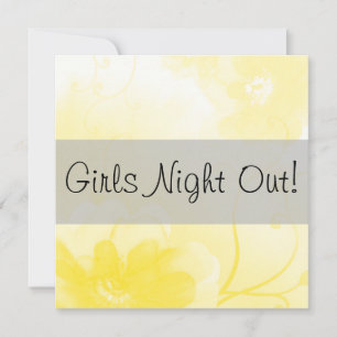 Invitación Noche amarilla y gris elegante de los floristas