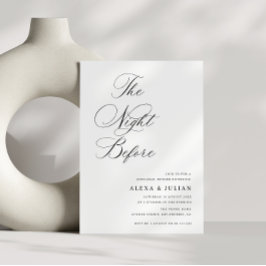 Invitación noche antes de la cena de ensayo de caligrafía neg