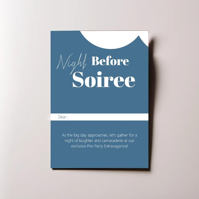 Invitación Noche antes del diseño azul de Soiree Pastel (Subido por el creador)