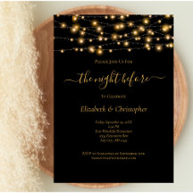 Noche antes del ensayo de las luces de oro negras