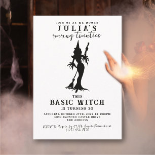 Invitación Noche básica de bruja, fiesta de cumpleaños de Hal