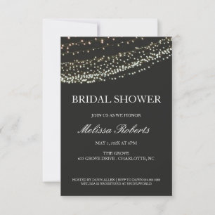 Invitación Noche Bridal Shower String Lights