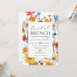 Invitación Noche Brunch Floral Verano Bachelorette