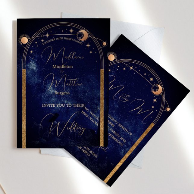 Invitación Noche Celestial Sky Elegant Wedding (Subido por el creador)