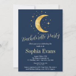Invitación Noche Crescent Moon Starry