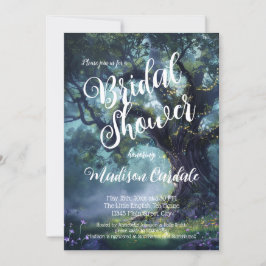 Invitación Noche de alumbrado de roble de roble forestal enca