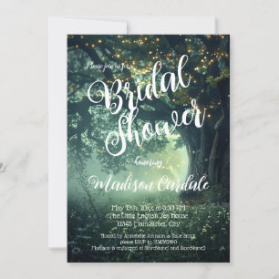 Invitación Noche de alumbrado de roble de roble forestal enca