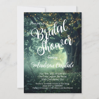 Invitación Noche de alumbrado de roble de roble forestal enca