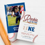 Invitación Noche de Año Béisbol Fiesta de cumpleaños Inv<br><div class="desc">Invitación a la fiesta de cumpleaños 1 de Rookie of the Year</div>