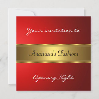 Invitación Noche de Apertura Oro Rojo