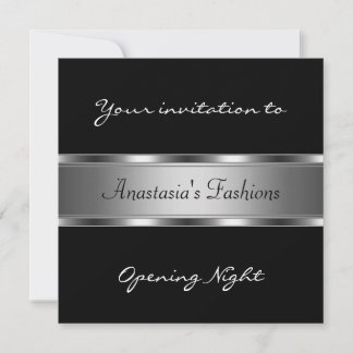 Invitación Noche de Apertura Plata Negro