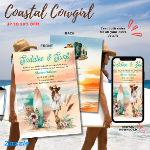 Invitación ⭐ Noche de Bachillerato Rústico de Playa Costera