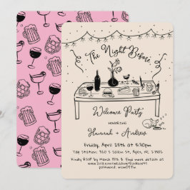 Invitación Noche de Bienvenida Casual Antes Del Restaurante P