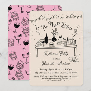 Invitación Noche de Bienvenida Casual Antes Del Restaurante P