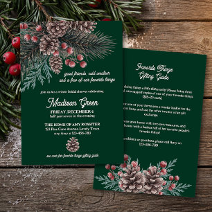 Invitación Noche de boda Cosas Favoritas de Pino Nórdico