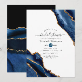 Invitación Noche de boda de navío y ágata dorada