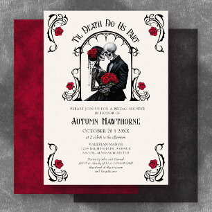 Invitación Noche de bodas gótica hasta la muerte