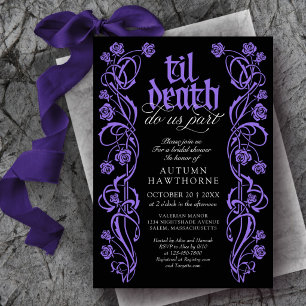 Invitación Noche de bodas gótica hasta la muerte