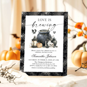 Invitación Noche de Brujas Amor Est�¡ en Ebullici�³n Despedid