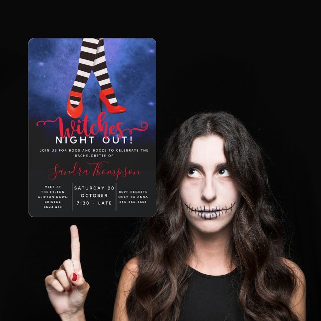 Invitación Noche de brujas, fiesta de soltera de Halloween (Subido por el creador)