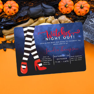 Invitación noche de brujas fiesta de soltera de halloween