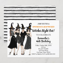 Invitación Noche de brujas fuera de Halloween Cumpleaños