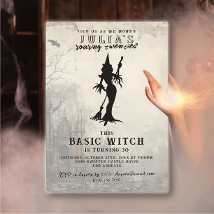 Invitación Noche de brujas fuera del castillo embrujado cumpl