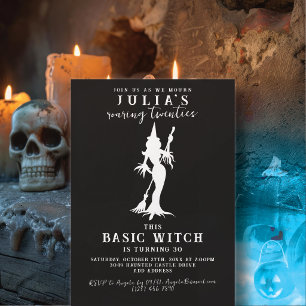 Invitación Noche de brujas fuera del castillo embrujado cumpl