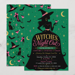 Invitación Noche de brujas fuera fiesta de Halloween