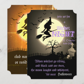 Invitación Noche de brujas, Halloween