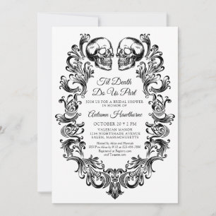 Invitación Noche de Brujas Hasta que la Muerte nos Separe Des