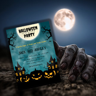 Invitación Noche de calabaza asustada Fiesta de disfraces de